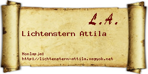 Lichtenstern Attila névjegykártya