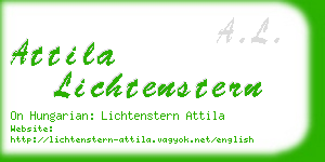 attila lichtenstern business card